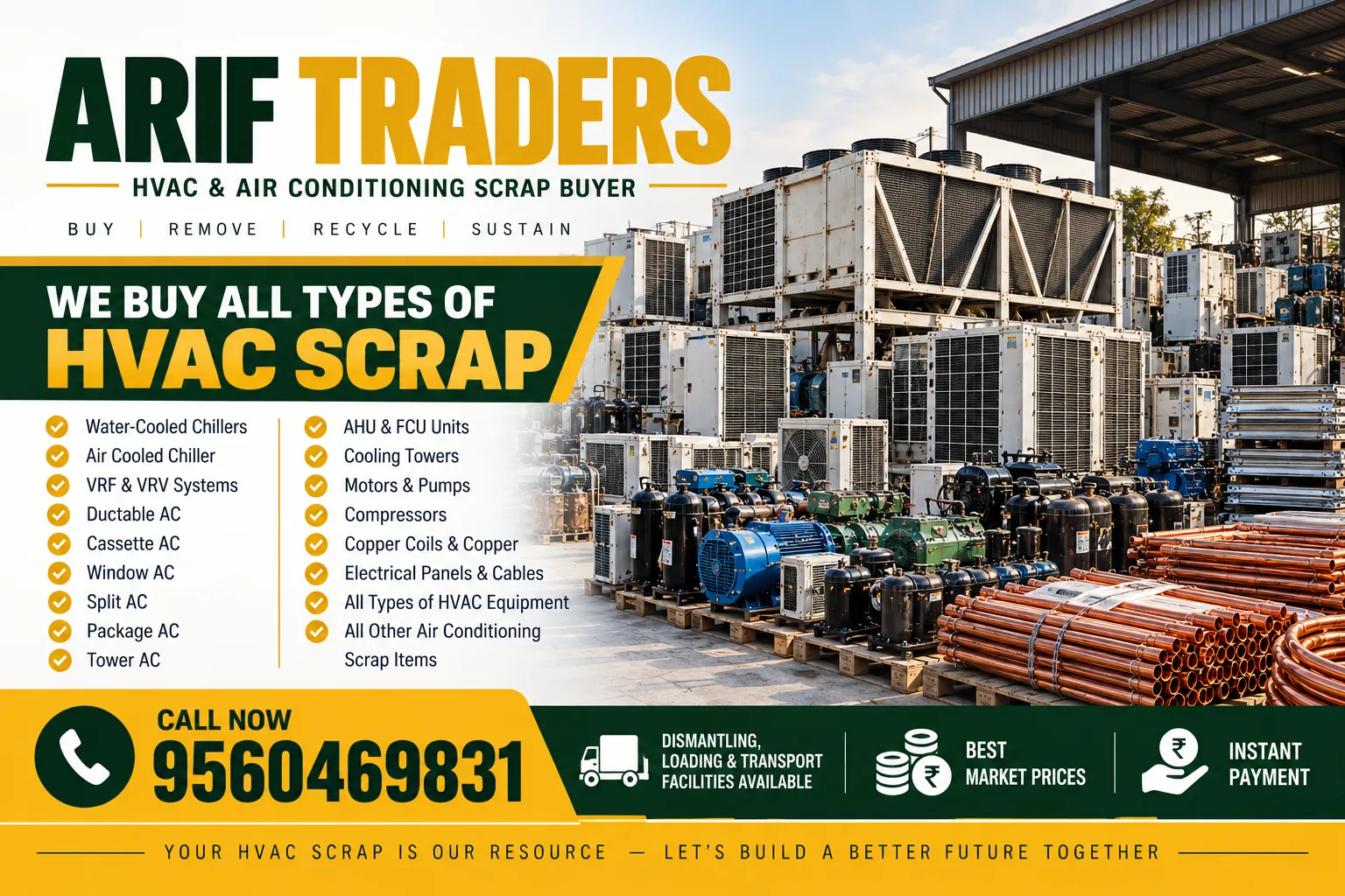 ARIF TRADERS - HVAC & Air Conditioning Scrap Buyer